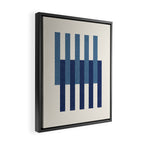 Lines Aligned - Blue Navy Framed Canvas Print Gallery Image 2