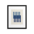 Lines Aligned - Blue Navy Framed Art Print Gallery Image 5
