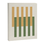 Lines Aligned - Gold Green Canvas Print Gallery Image 6