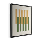 Lines Aligned - Gold Green Framed Canvas Print Gallery Image 2