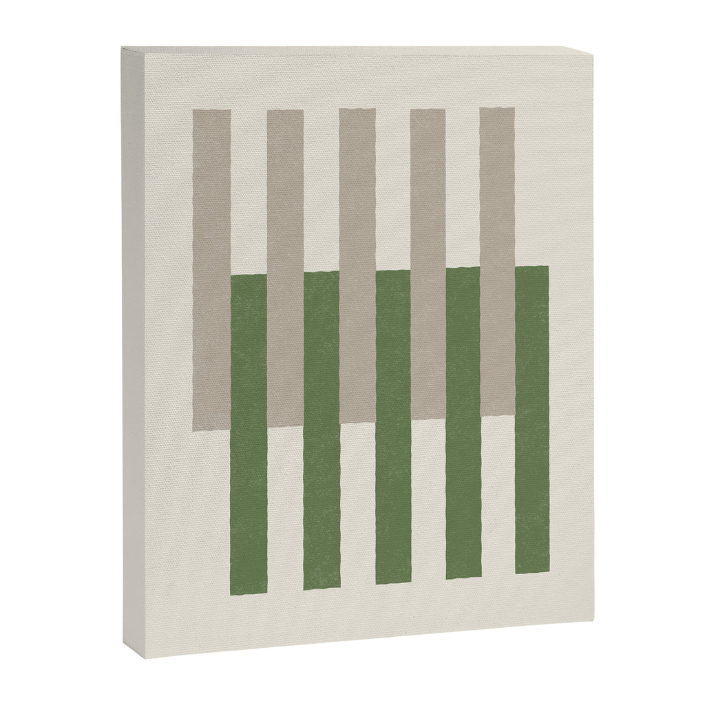 Lines Aligned - Green Canvas Print Gallery Image 6