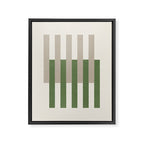 Lines Aligned - Green Framed Canvas Print Gallery Image 6