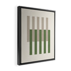 Lines Aligned - Green Framed Canvas Print Gallery Image 2