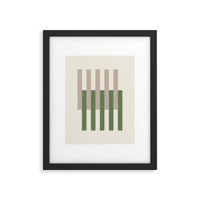 Lines Aligned - Green Framed Art Print Gallery Image 5
