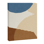 Lines Color Shapes - Blue Gold Brown  Canvas Print Gallery Image 6