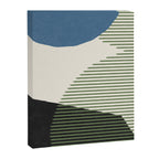 Lines Color Shapes - Blue Green Black Canvas Print Gallery Image 6
