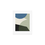 Lines Color Shapes - Blue Green Black Art Print Gallery Image 1