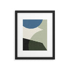 Lines Color Shapes - Blue Green Black Framed Art Print Gallery Image 5