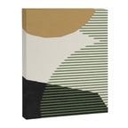 Lines Color Shapes - Gold Green Black Canvas Print Gallery Image 6