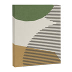 Lines Color Shapes - Green Black Gold Canvas Print Gallery Image 6