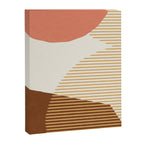 Lines Color Shapes - Pink Gold Brown Canvas Print Gallery Image 6