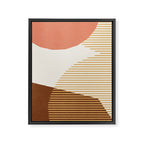 Lines Color Shapes - Pink Gold Brown Framed Canvas Print Gallery Image 6
