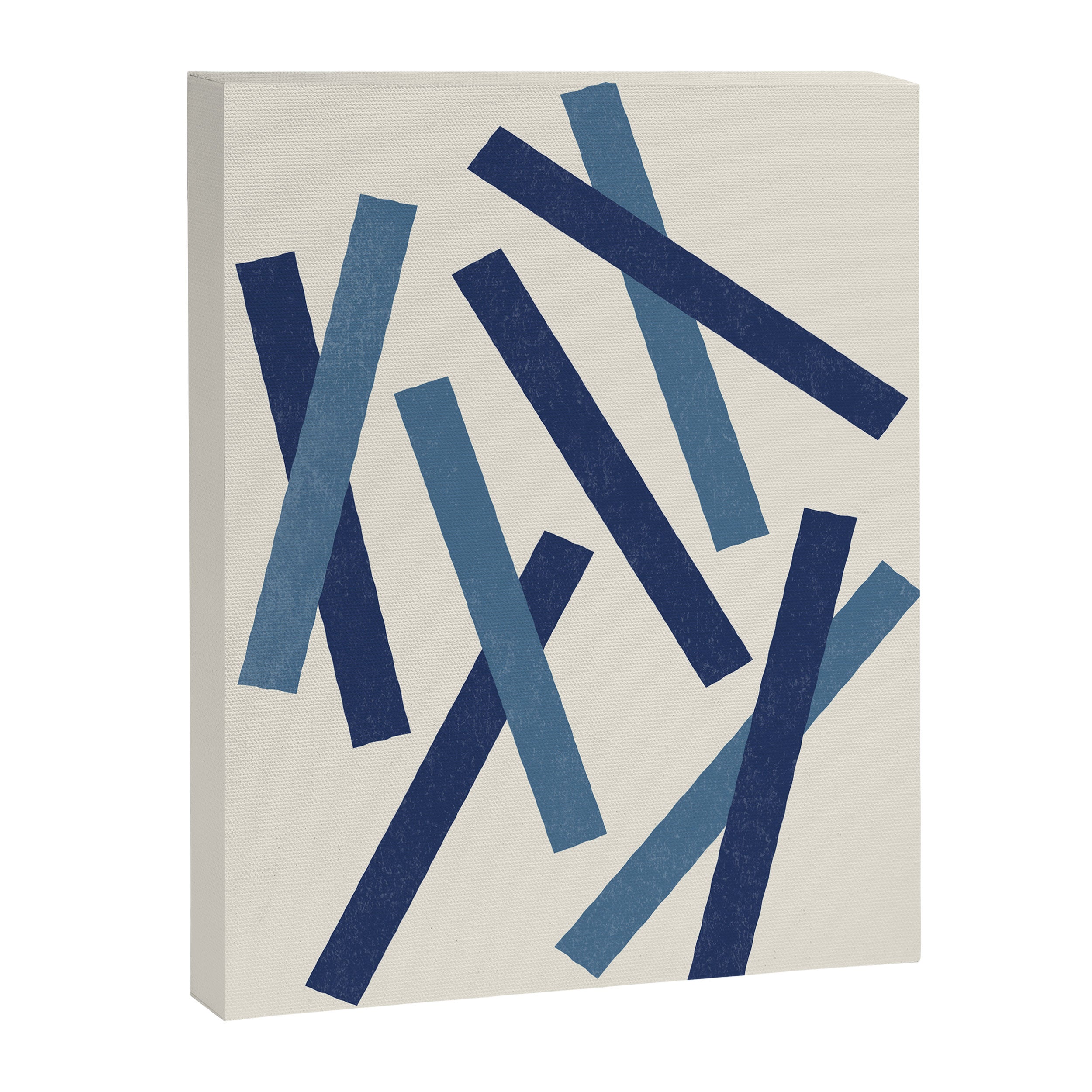 Lines Misaligned - Blue Canvas Print Gallery Image 6