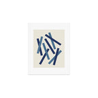 Lines Misaligned - Blue Art Print Gallery Image 1