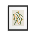 Lines Misaligned - Gold Green Framed Art Print Gallery Image 5