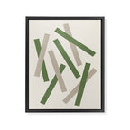 Lines Misaligned - Green Framed Canvas Print Gallery Image 6