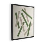 Lines Misaligned - Green Framed Canvas Print Gallery Image 2