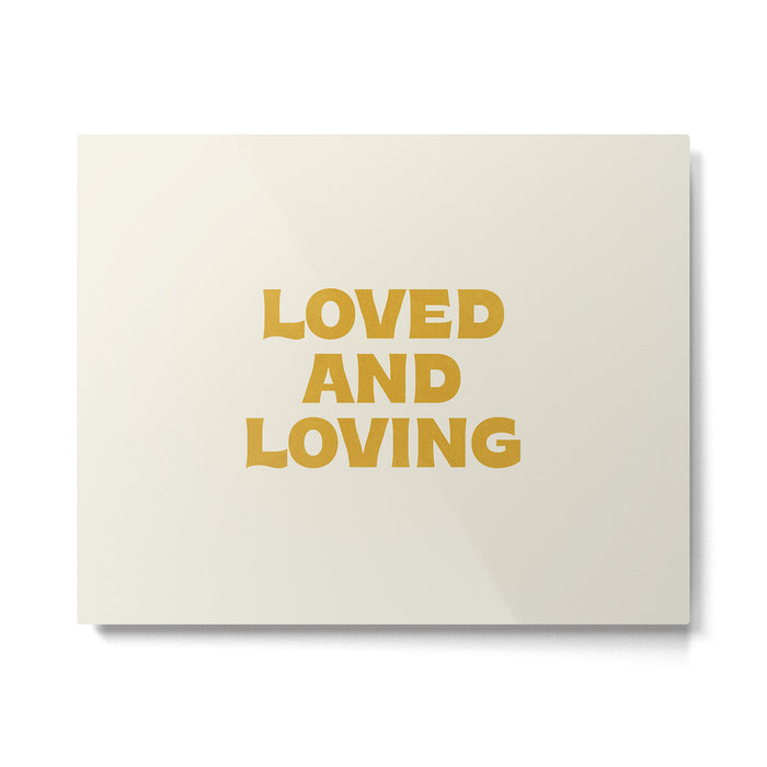 Loved and loving - gold Metal Print Gallery Image 1