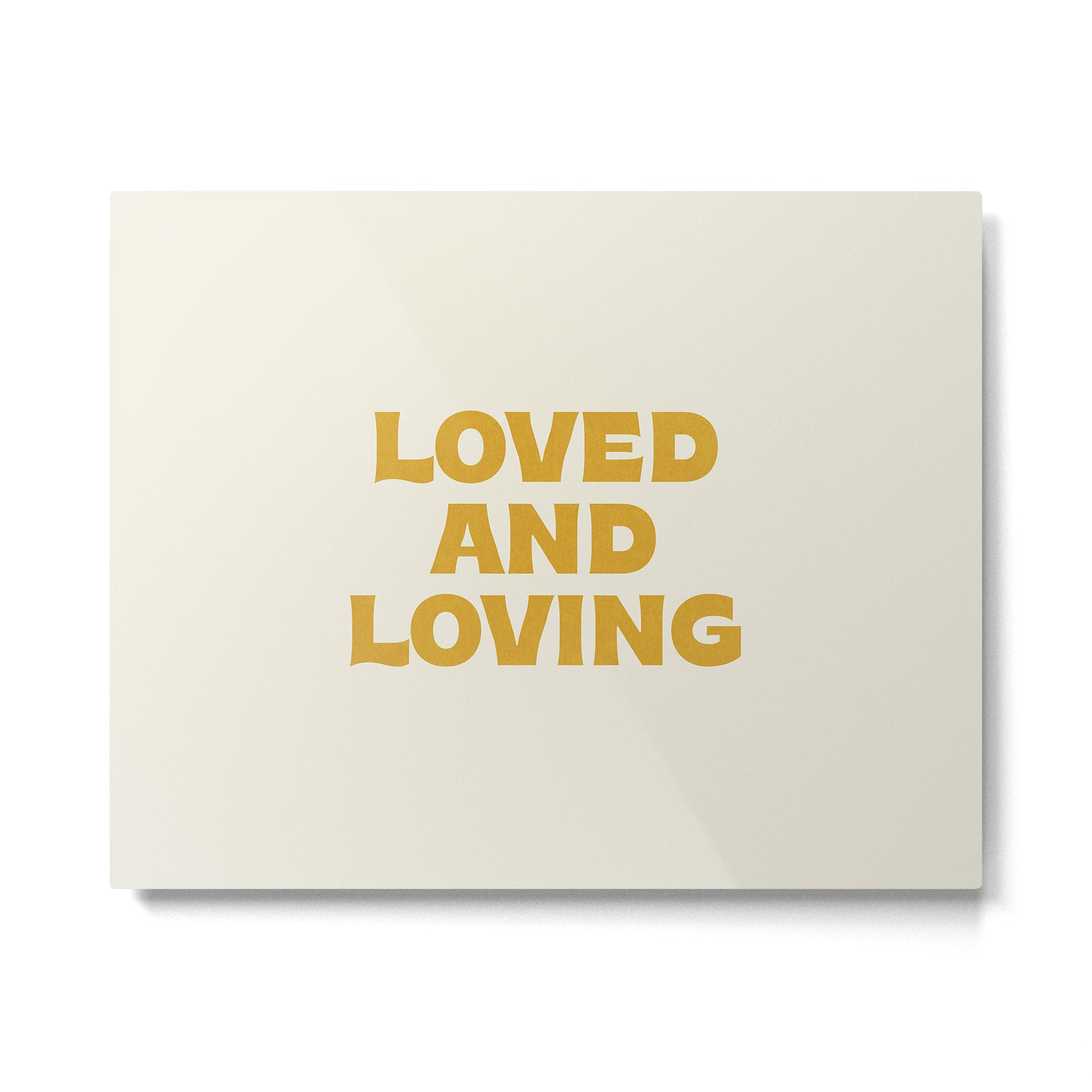 Loved and loving - gold Metal Print Gallery Image 4