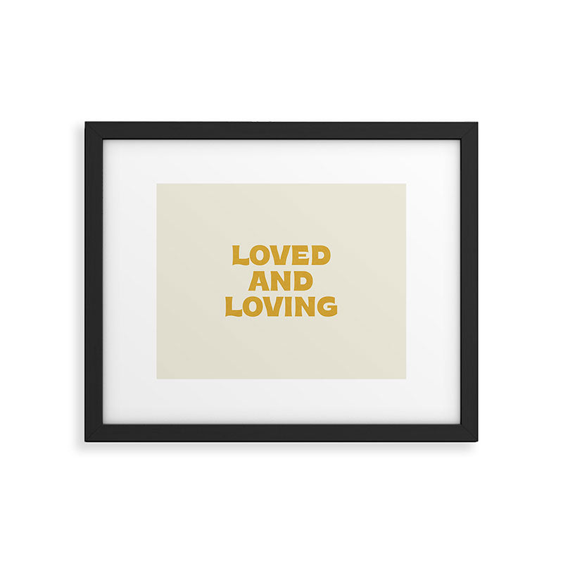 Loved and loving - gold Framed Art Print Gallery Image 5