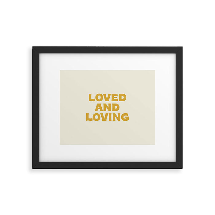Loved and loving - gold Framed Art Print Gallery Image 1