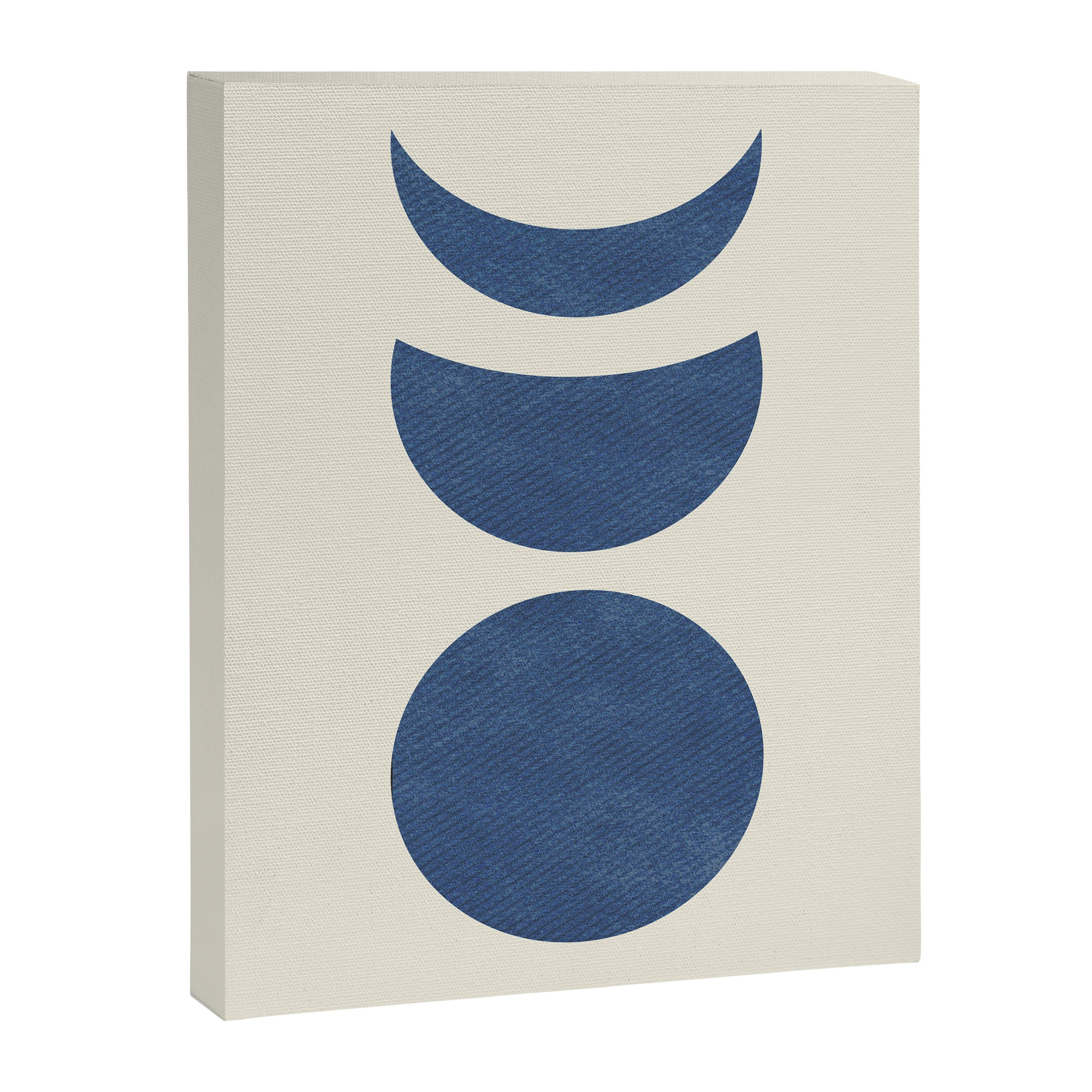 Lunar Phase - Blue Canvas Print Gallery Image 6
