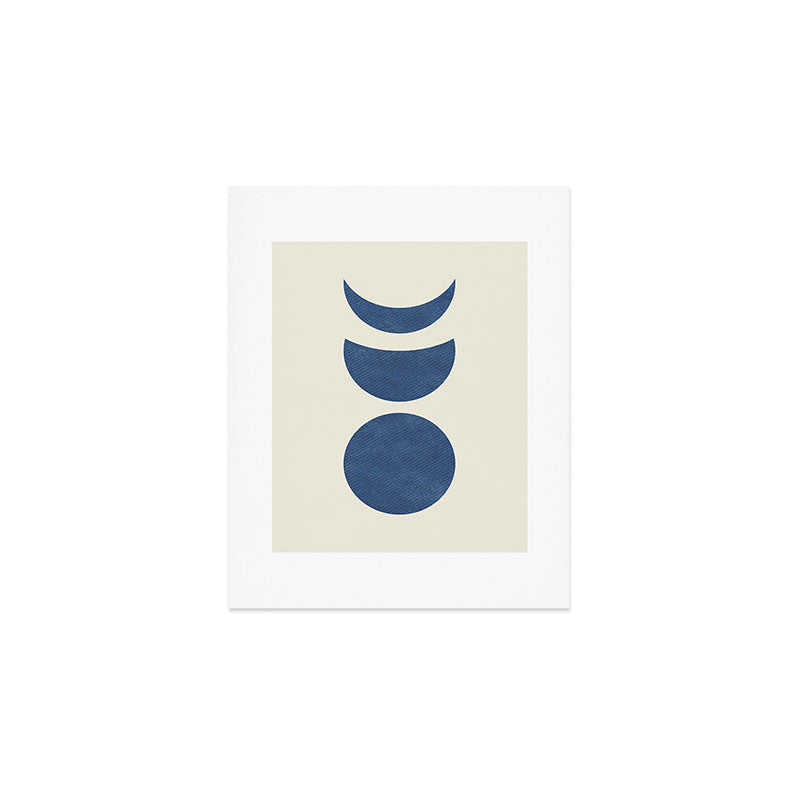 Lunar Phase - Blue Art Print Gallery Image 1