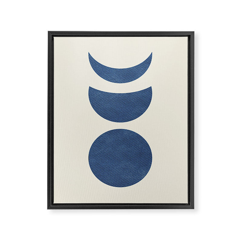 Lunar Phase - Blue Framed Canvas Print Gallery Image 6