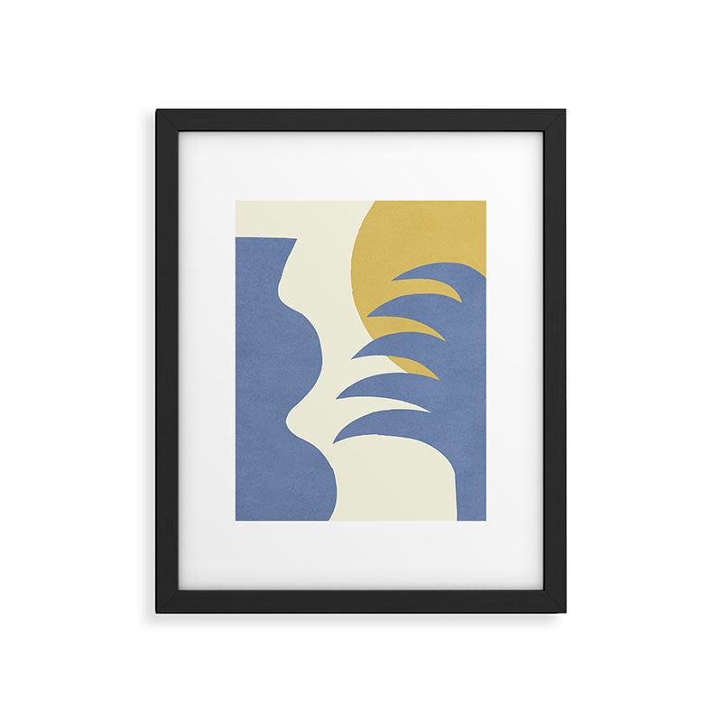 Mediterranean Abstract - Blue Gold Framed Art Print Gallery Image 5