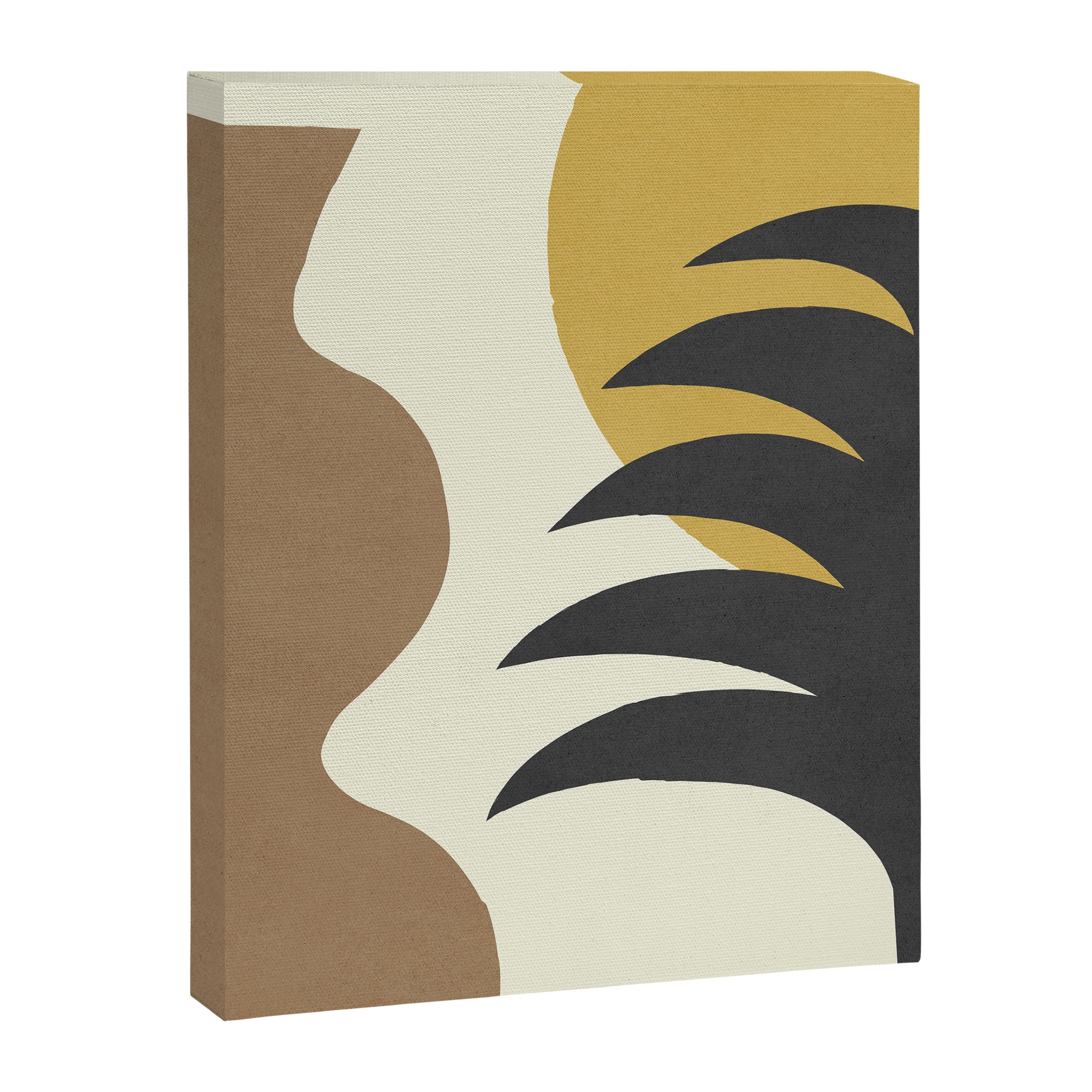 Mediterranean Abstract - Gold Brown Canvas Print Gallery Image 6