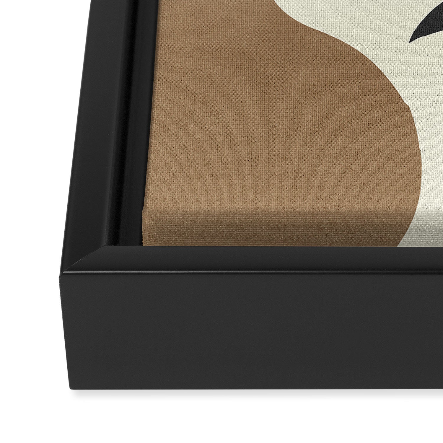 Mediterranean Abstract - Gold Brown Framed Canvas Print Gallery Image 3