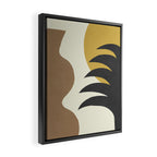 Mediterranean Abstract - Gold Brown Framed Canvas Print Gallery Image 2