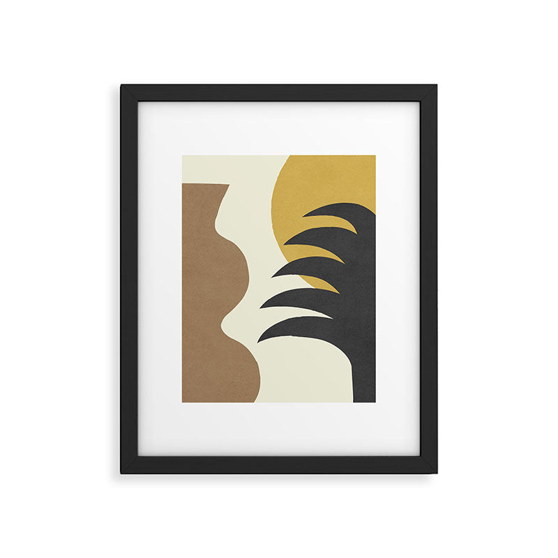 Mediterranean Abstract - Gold Brown Framed Art Print Gallery Image 5