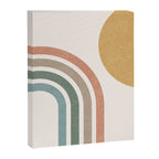Mid Century Colorful Sun and Rainbow Canvas Print Gallery Image 6