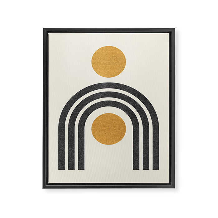 Mid century modern - arch suns Framed Canvas Print Gallery Image 1