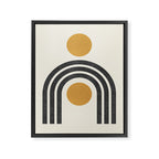 Mid century modern - arch suns Framed Canvas Print Gallery Image 6