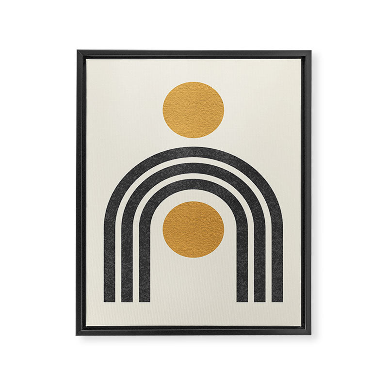 Mid century modern - arch suns Framed Canvas Print Gallery Image 6