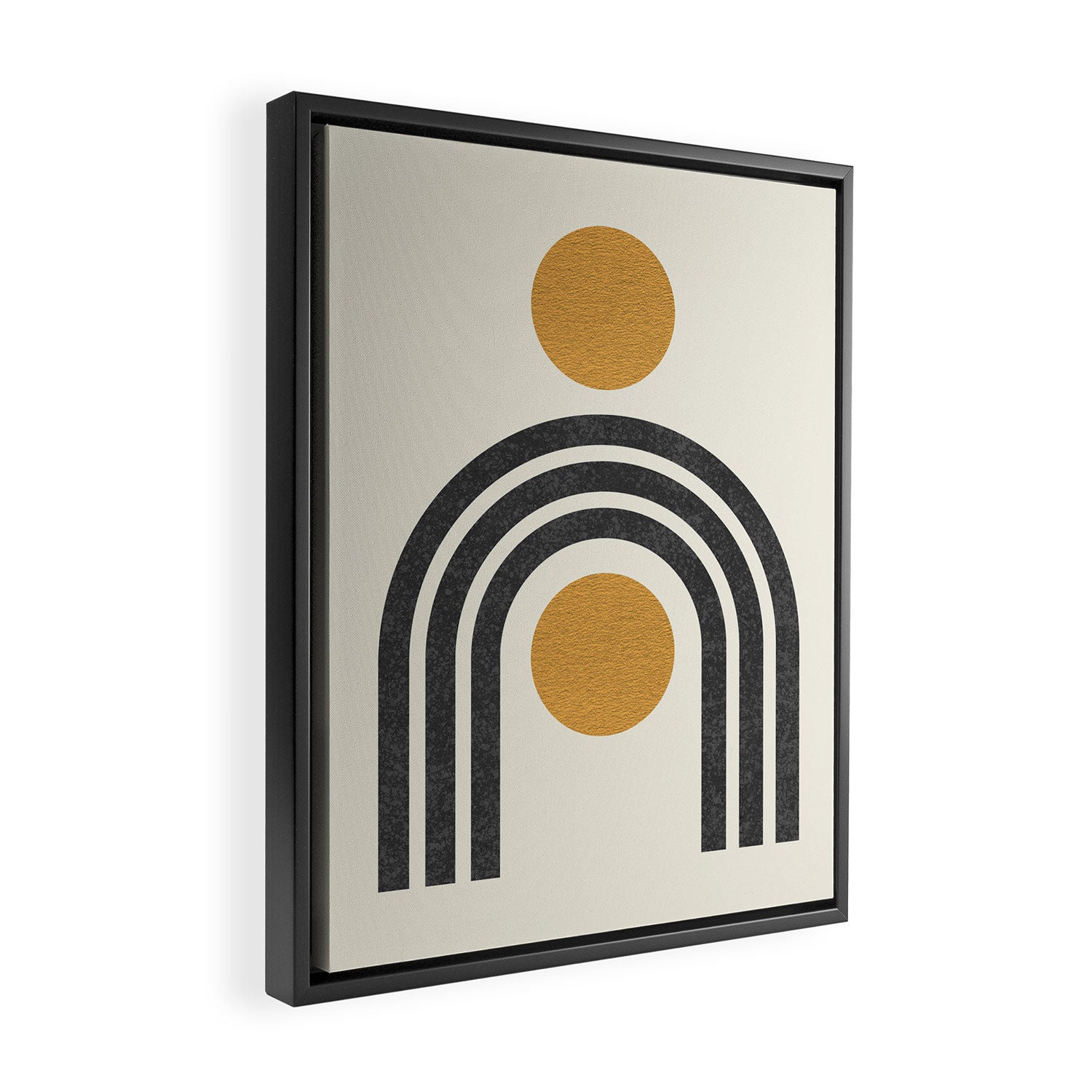 Mid century modern - arch suns Framed Canvas Print Gallery Image 2