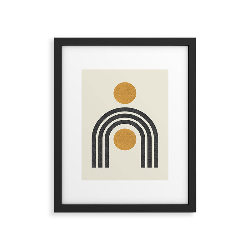 Mid century modern - arch suns Framed Art Print Gallery Image 5