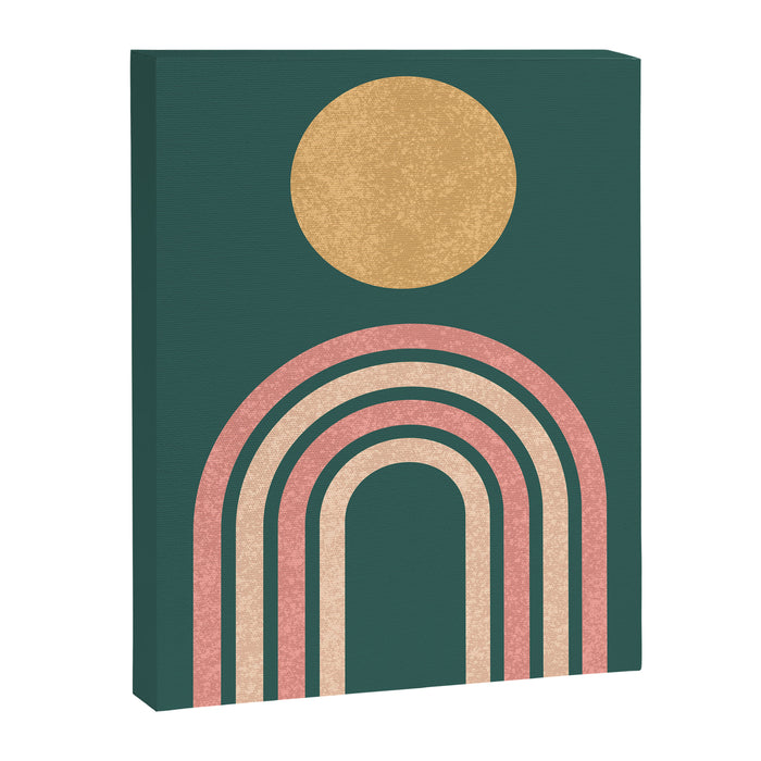 Mid century modern - green Canvas Print Gallery Image 1