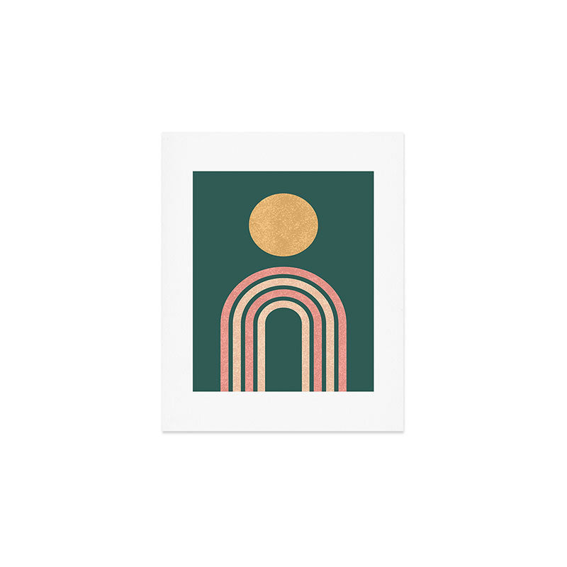 Mid century modern - green Art Print Gallery Image 1