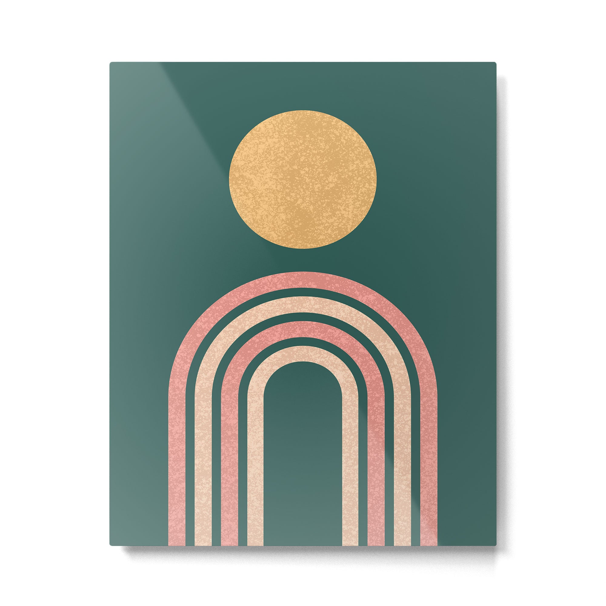Mid century modern - green Metal Print Gallery Image 4