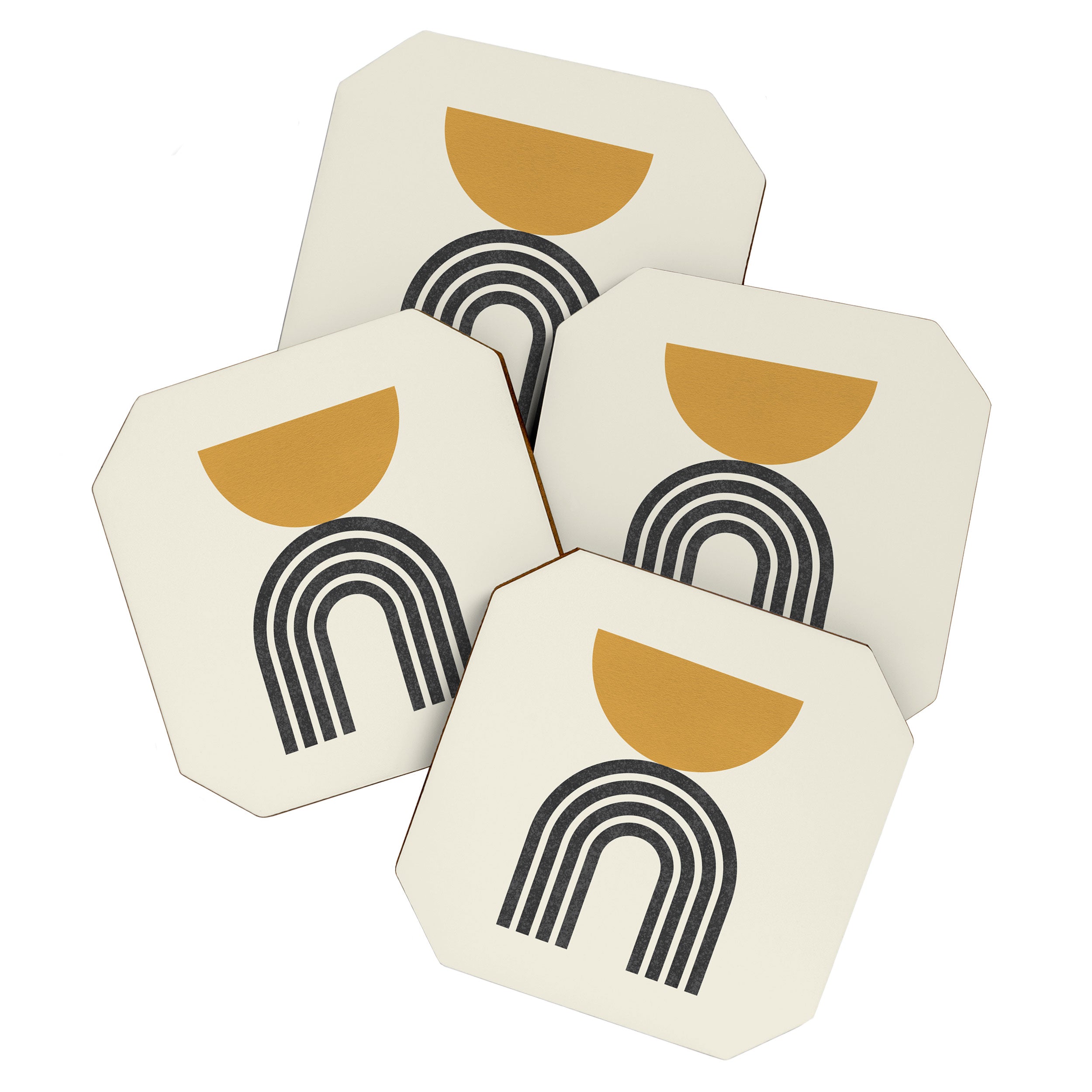Mid century modern - half sun arch Coaster Gallery Image 1