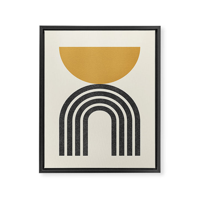 Mid century modern - half sun arch Framed Canvas Print Gallery Image 1