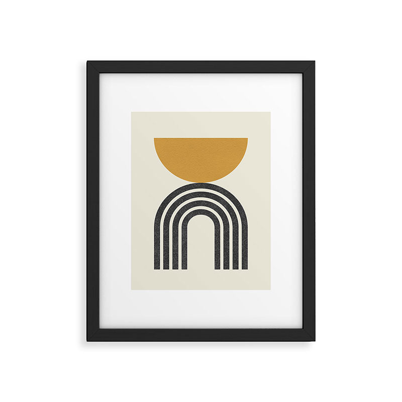 Mid century modern - half sun arch Framed Art Print Gallery Image 5