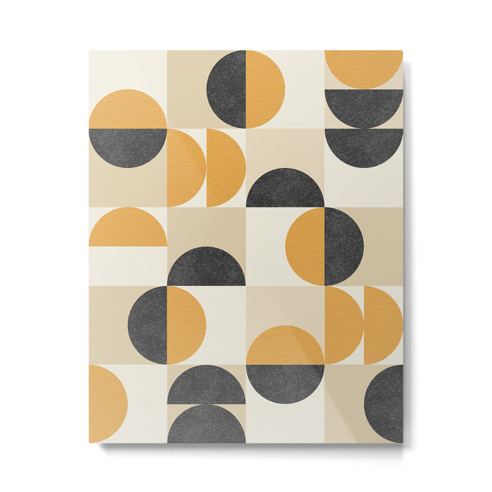 Mid century modern halfmoon pattern Metal Print Gallery Image 1
