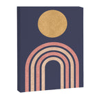 Mid century modern - indigo Canvas Print Gallery Image 6