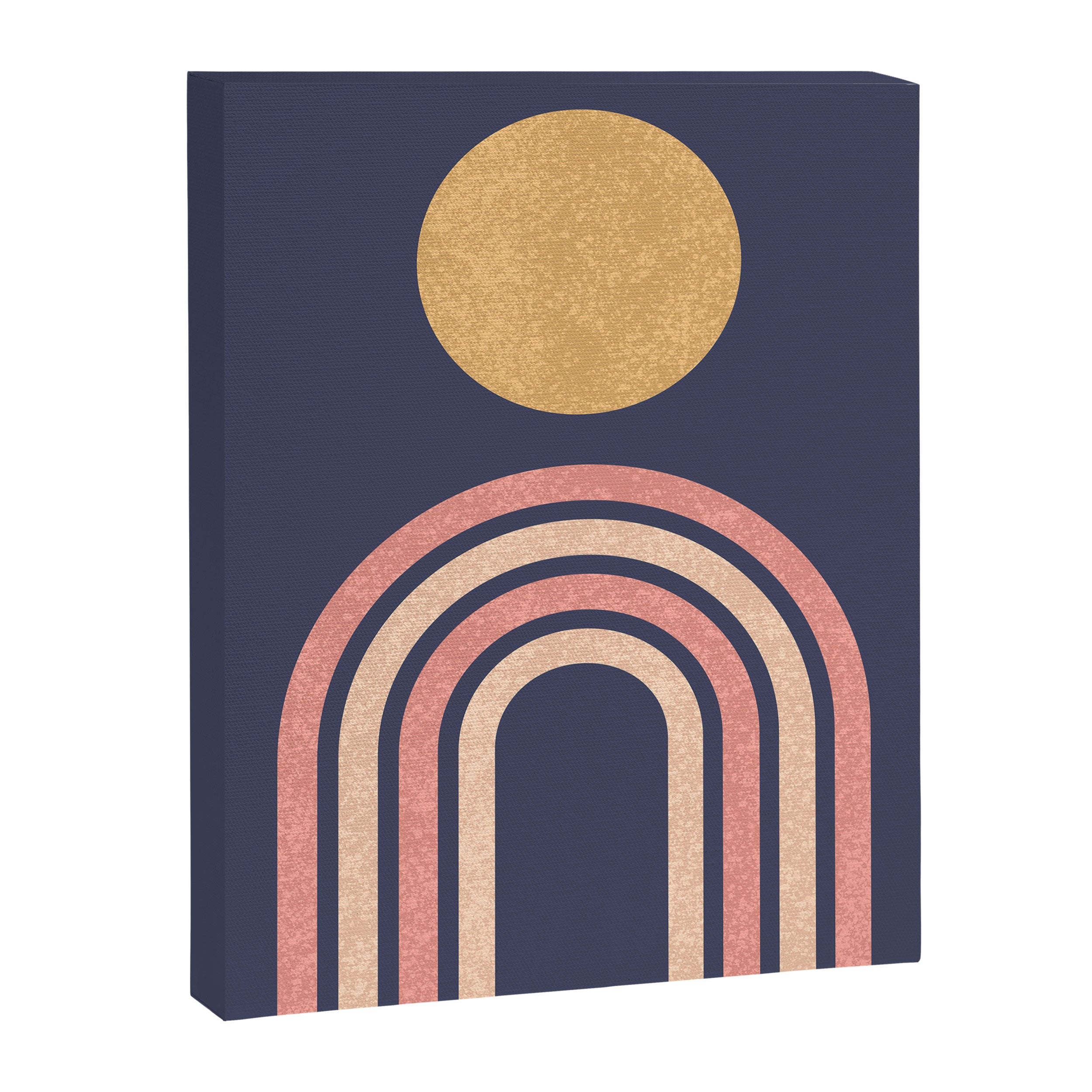 Mid century modern - indigo Canvas Print Gallery Image 6