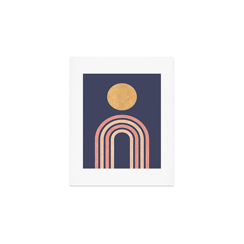 Mid century modern - indigo Art Print Gallery Image 1