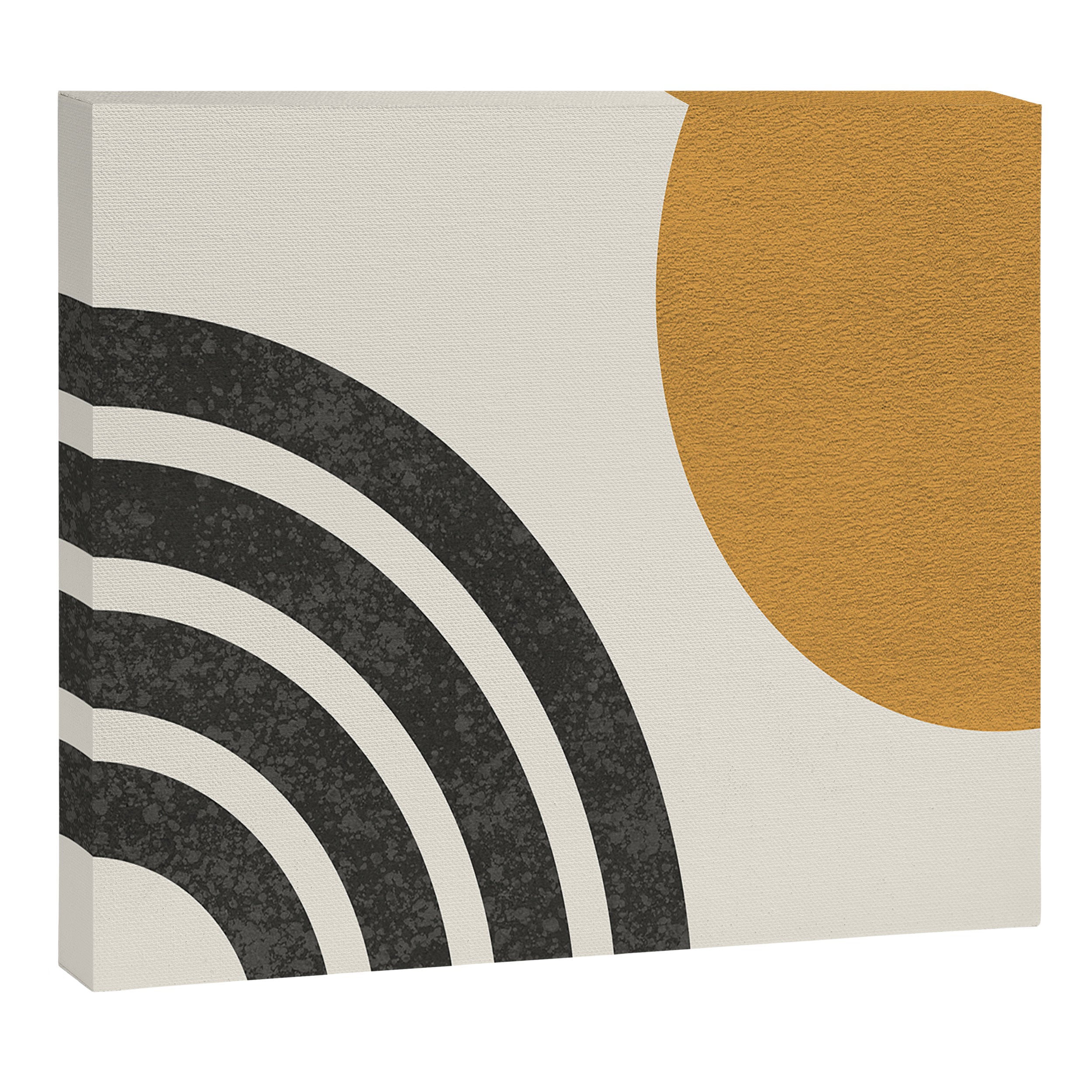 Mid century modern landscape - Sun and Rainbow  Canvas Print Gallery Image 12